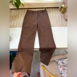 Stretchy brown Y2K flare trousers